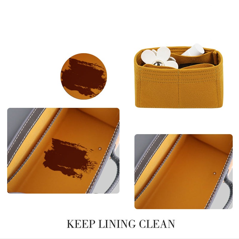 Premium Geldbörsen-Organizer für Goyard Saigon Mini / PM – 4 Fächer, weicher Filz detail image 3