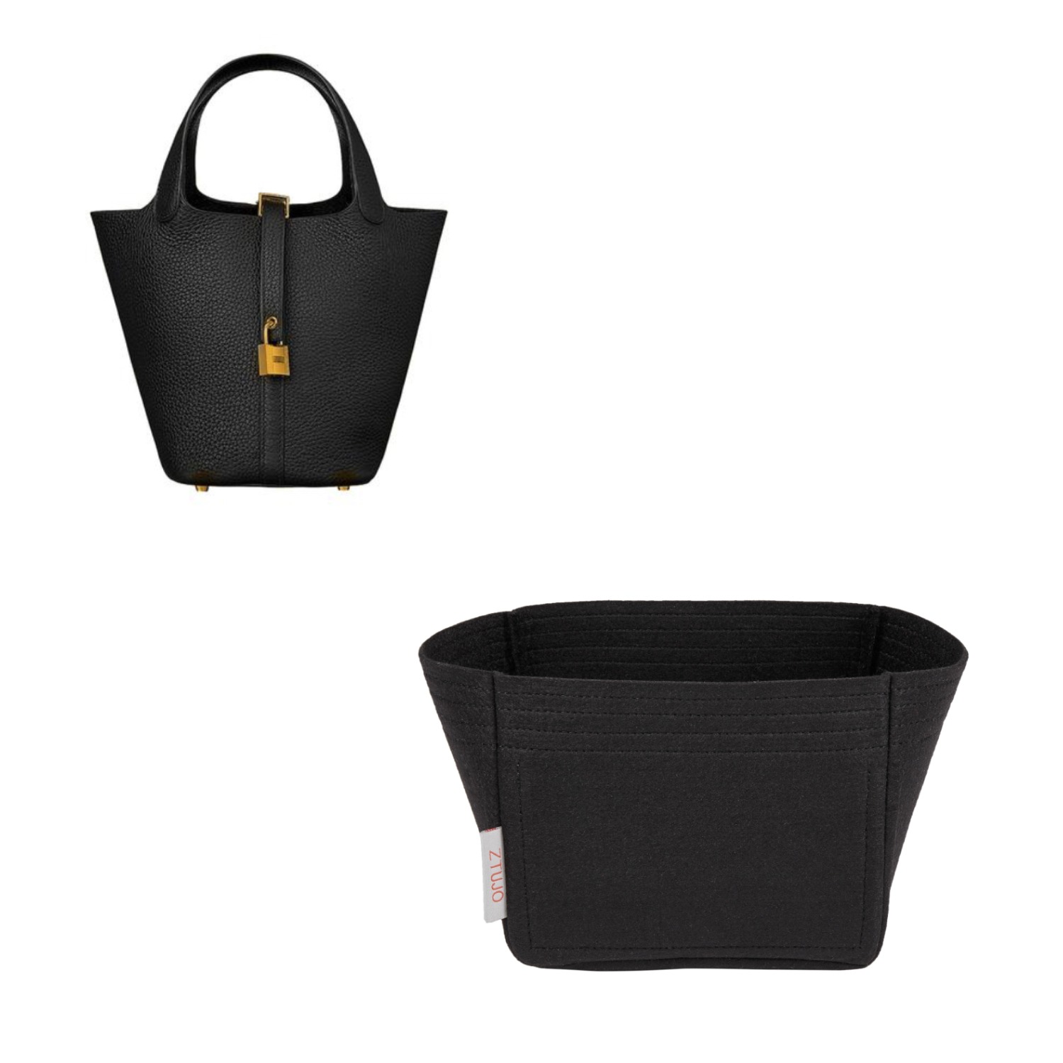 Einsatz für Hermes Picotin 18 / 22 / 26 – 6 Fächer, Filzeinlage product image 10