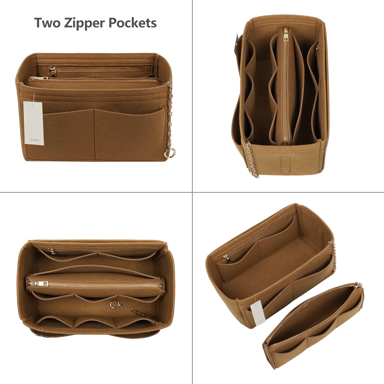 Handtaschen-Organizer aus Filz mit Seitenreißverschluss, herausnehmbare Mittel-Tasche für LV Speedy Neverfull Tote, 5 Größen product image 32