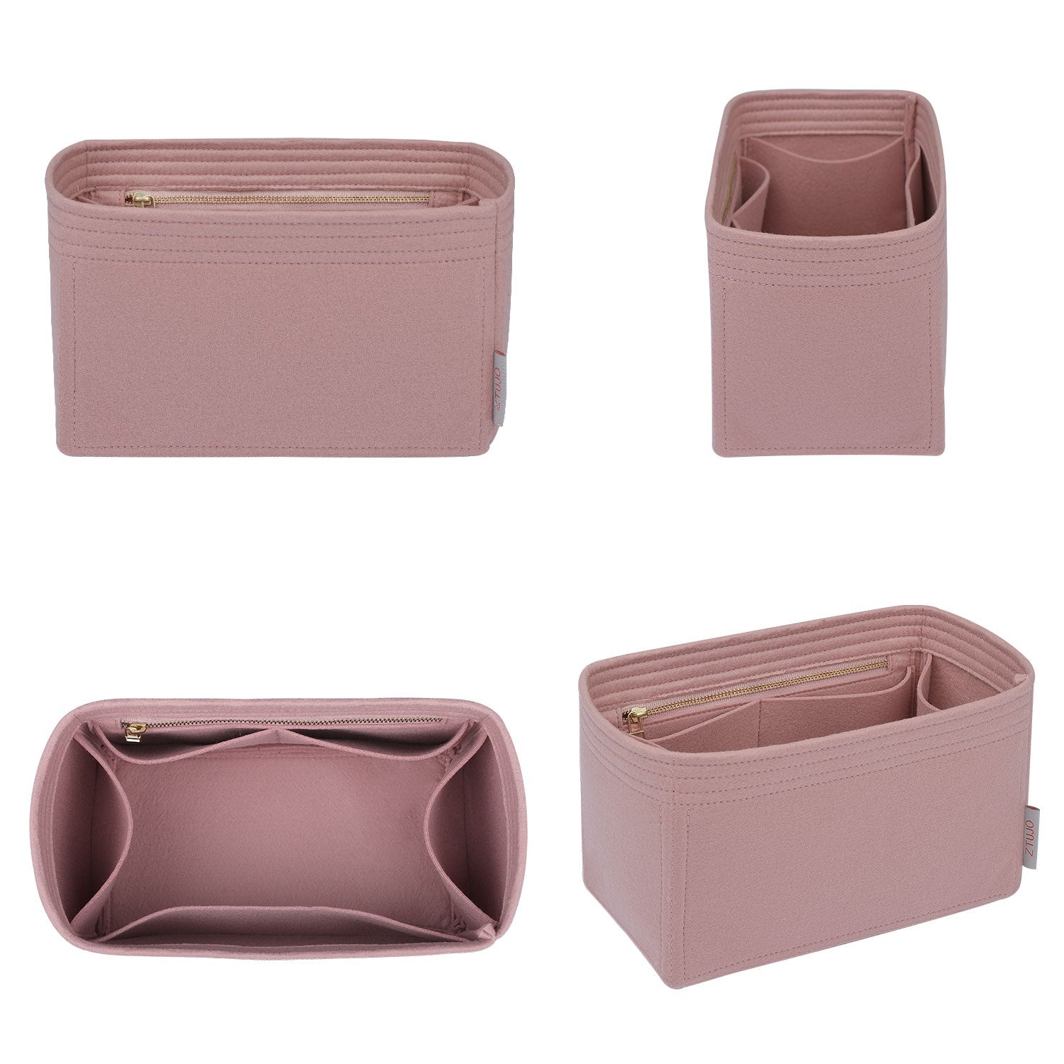 Premium Geldbörsen-Organizer für LV Hina PM – 6 Fächer, weicher Filz, YKK-Reißverschluss product image 2