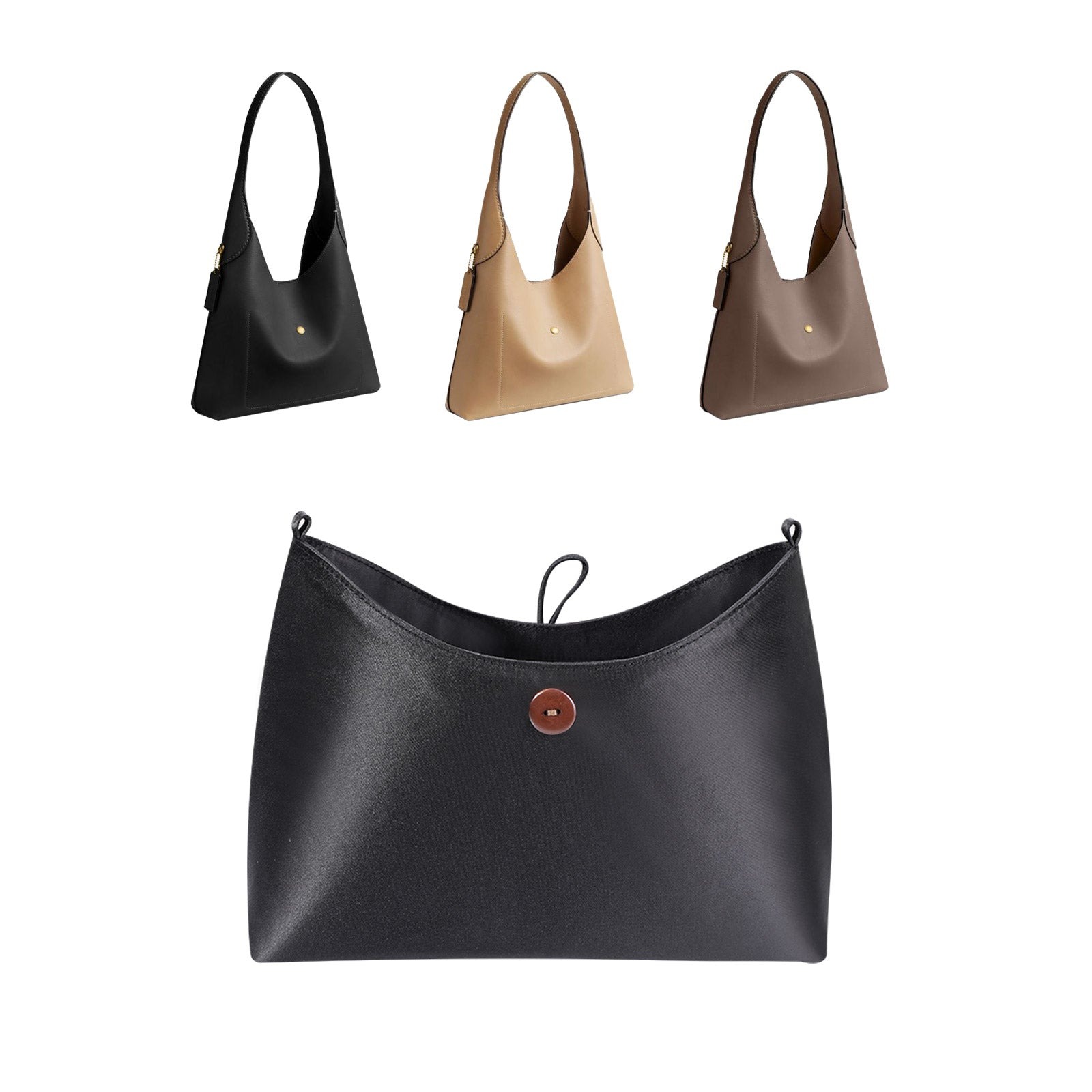 Seidiger Taschenorganizer mit Wasserflaschenhalter für Coach Brooklyn Shoulder Bag 28 / 34 / 39 product image 9