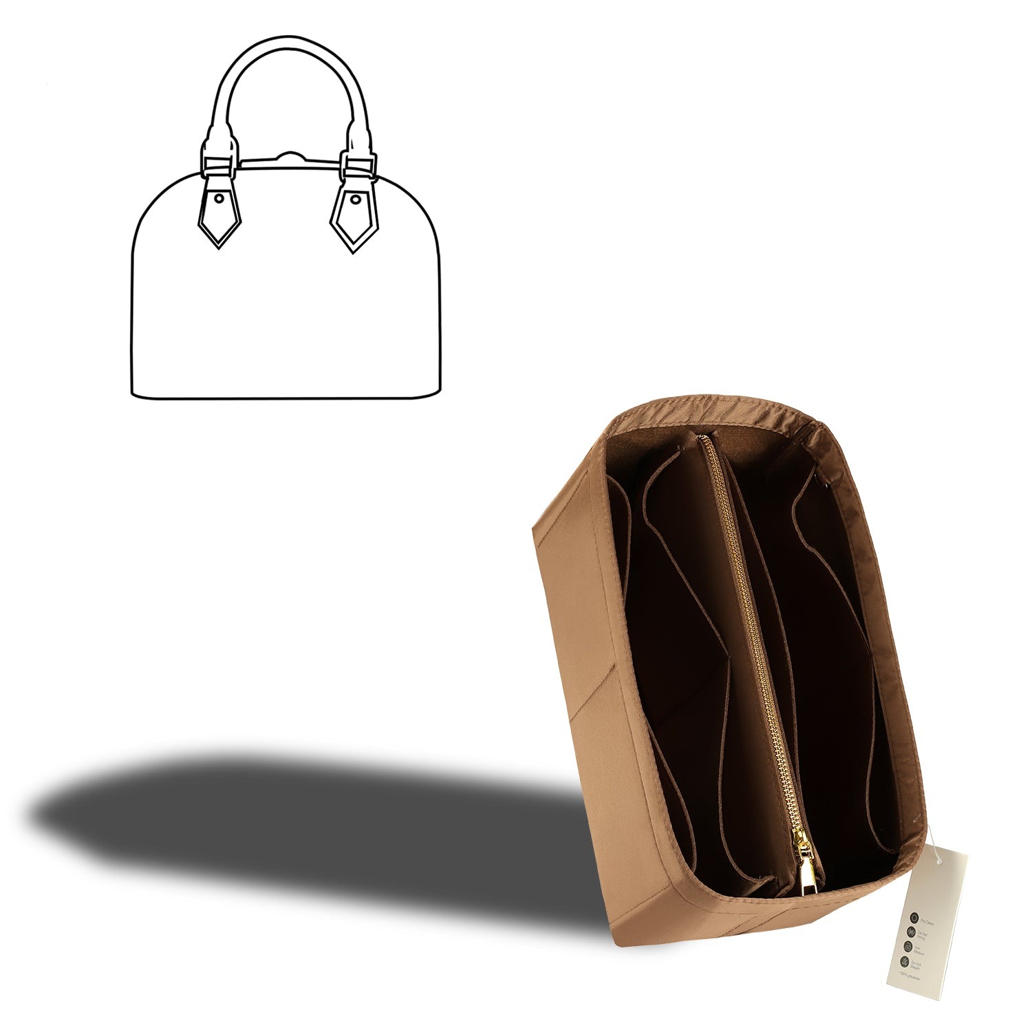 Silky Beutel-Organizer-Einsatz für Speedy, Neverfull, ONTHEGO Tote und mehr – 8 Fächer, 7 Größen product image 28