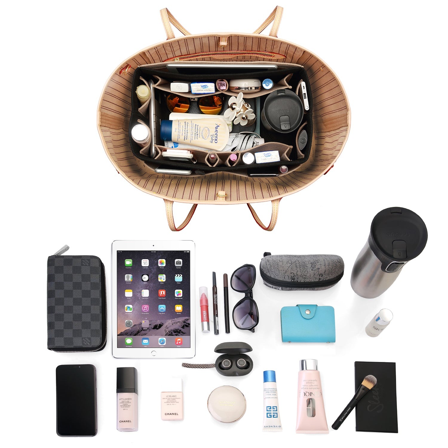 Filz Handtaschen-Organizer – Extra Large (passt für Speedy 40 / Neverfull GM) product image 46