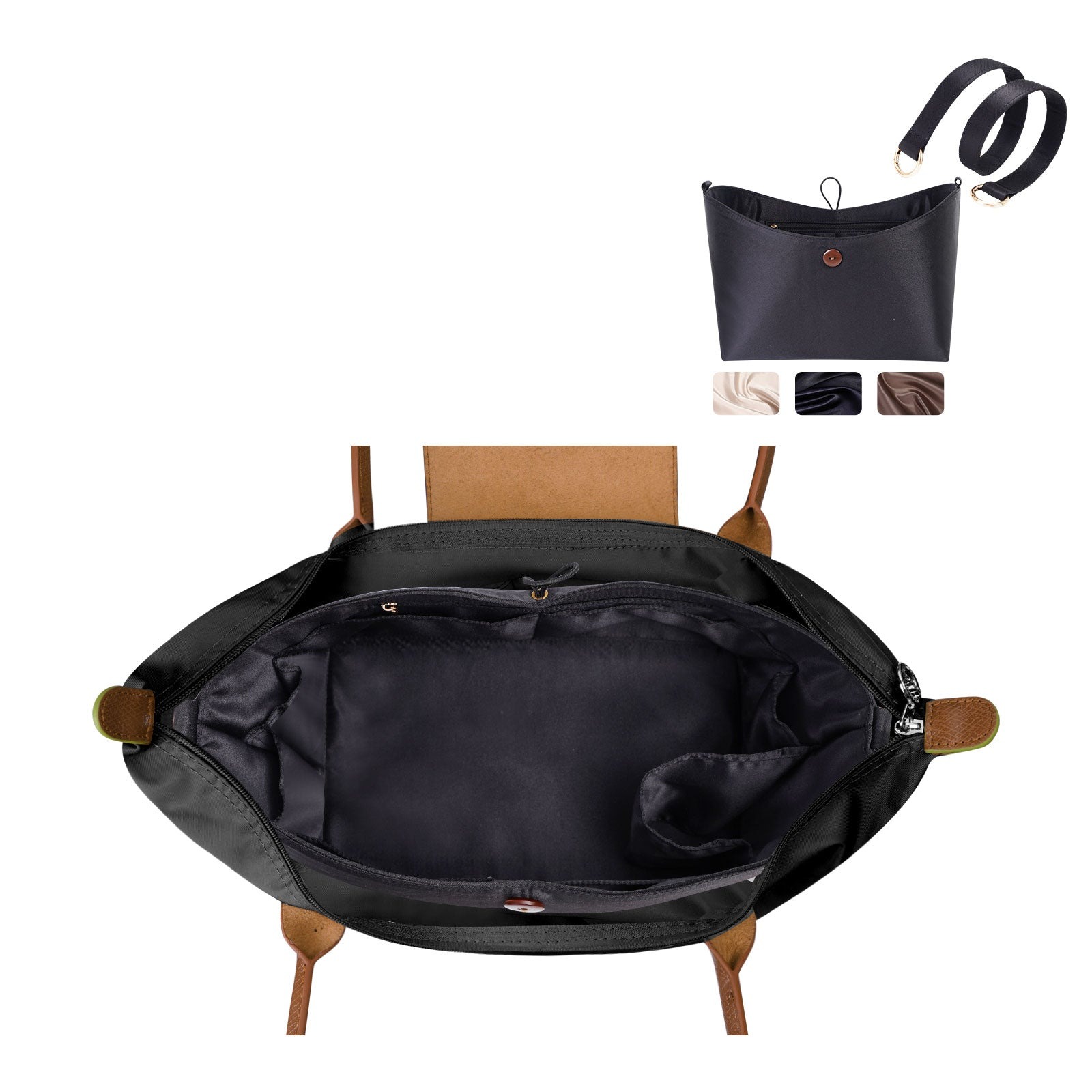 INNERBAG Taschenorganizer-Einsatz für LongChamp Le Pliage, Energy, Schultertasche, Top Handle, Xtra product image 4