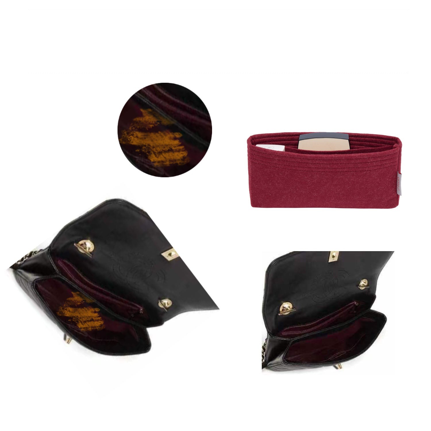 Organizer für Chanel Trendy CC Small / Medium – Filzeinlage mit 2 Taschen product image 4
