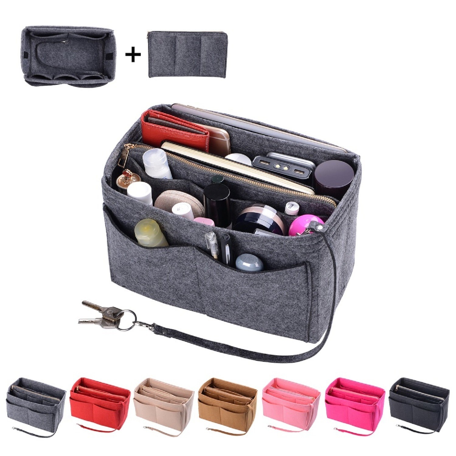 Taschenorganizer für LV Speedy Neverfull Tote – 6 Größen, Filz-Tascheneinsatz mit Reißverschluss product image 23