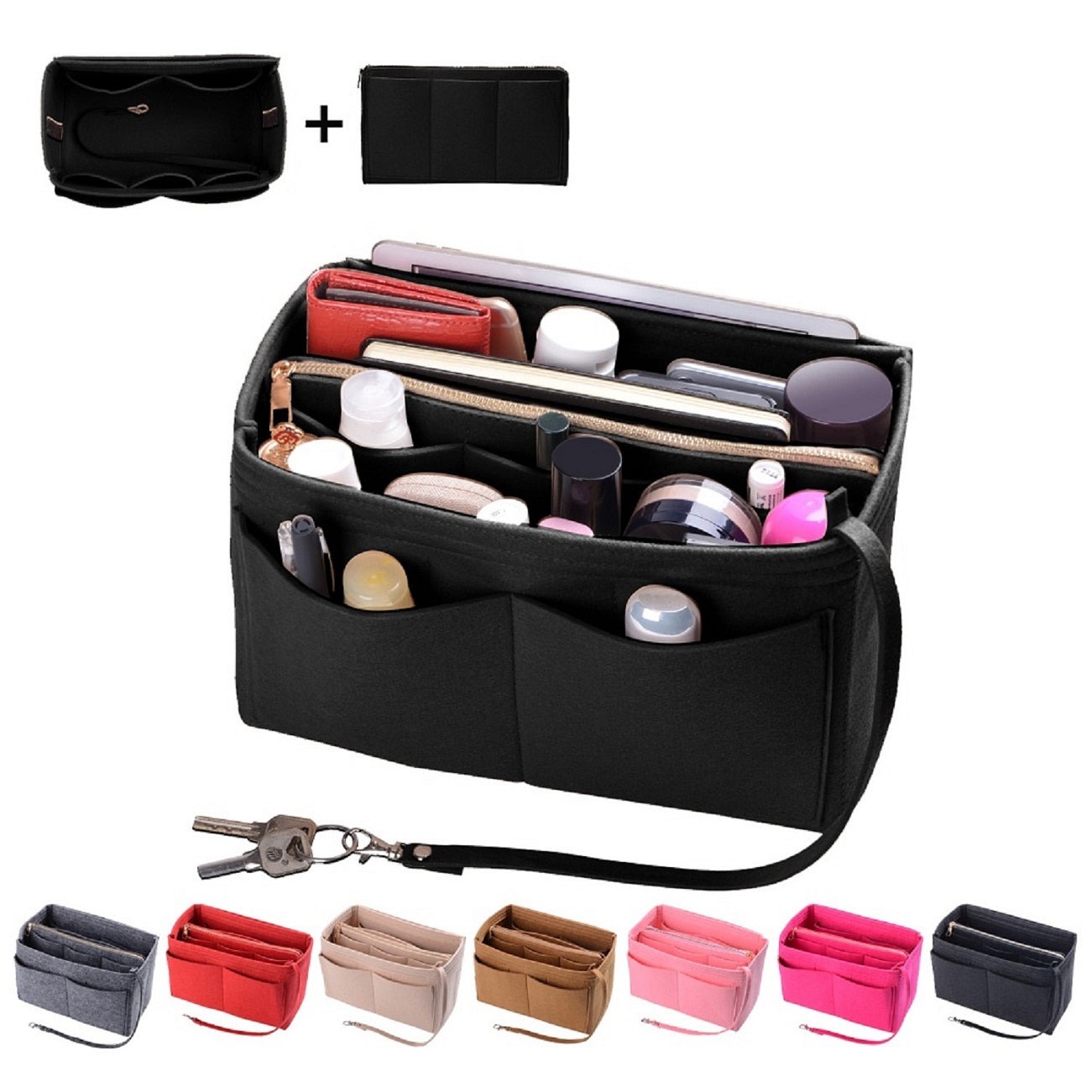 Taschenorganizer für LV Speedy Neverfull Tote – 6 Größen, Filz-Tascheneinsatz mit Reißverschluss product image 9