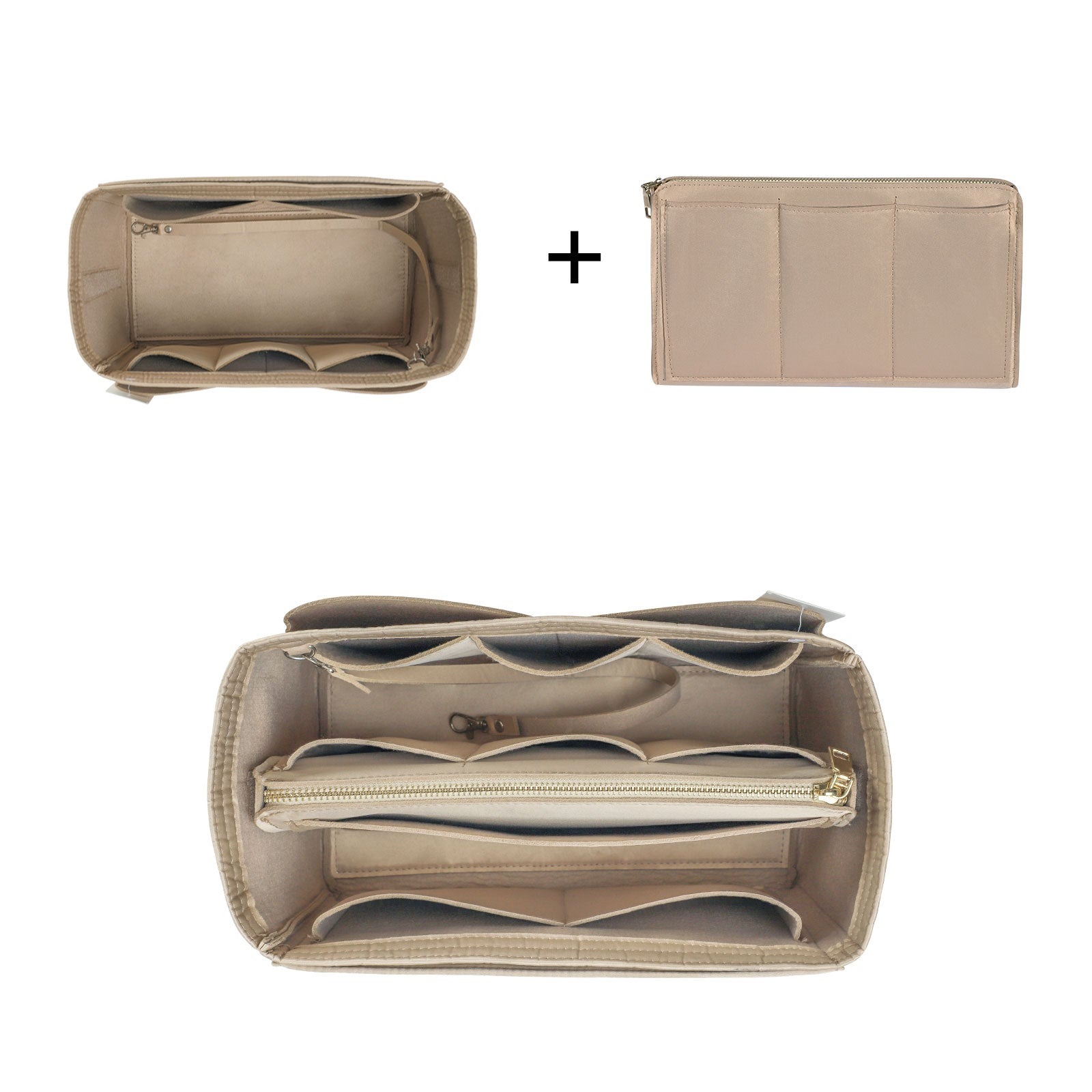Taschenorganizer für LV Speedy Neverfull Tote – 6 Größen, Filz-Tascheneinsatz mit Reißverschluss product image 115