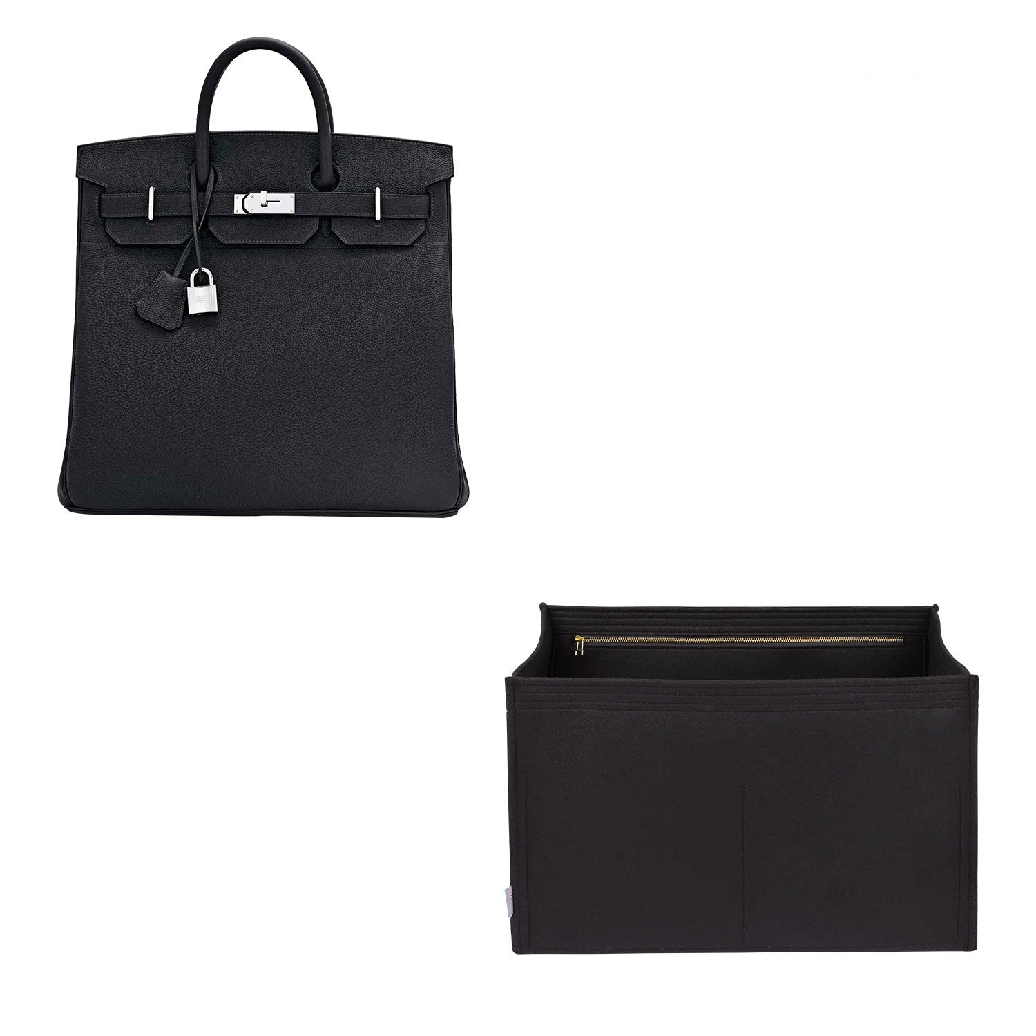 Premium Handtaschen-Organizer für Hermes HAC 40 – 5-tascheiger Filz-Einsatz