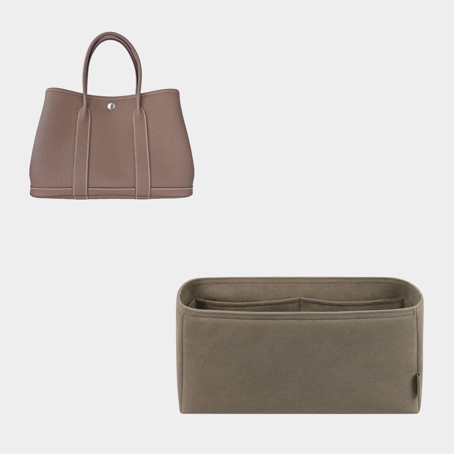 Organizer für Hermes Garden Party Mini / 30 / 36 – 4 Fächer, Material aus dem Luxusauto-Innenraum product image 7