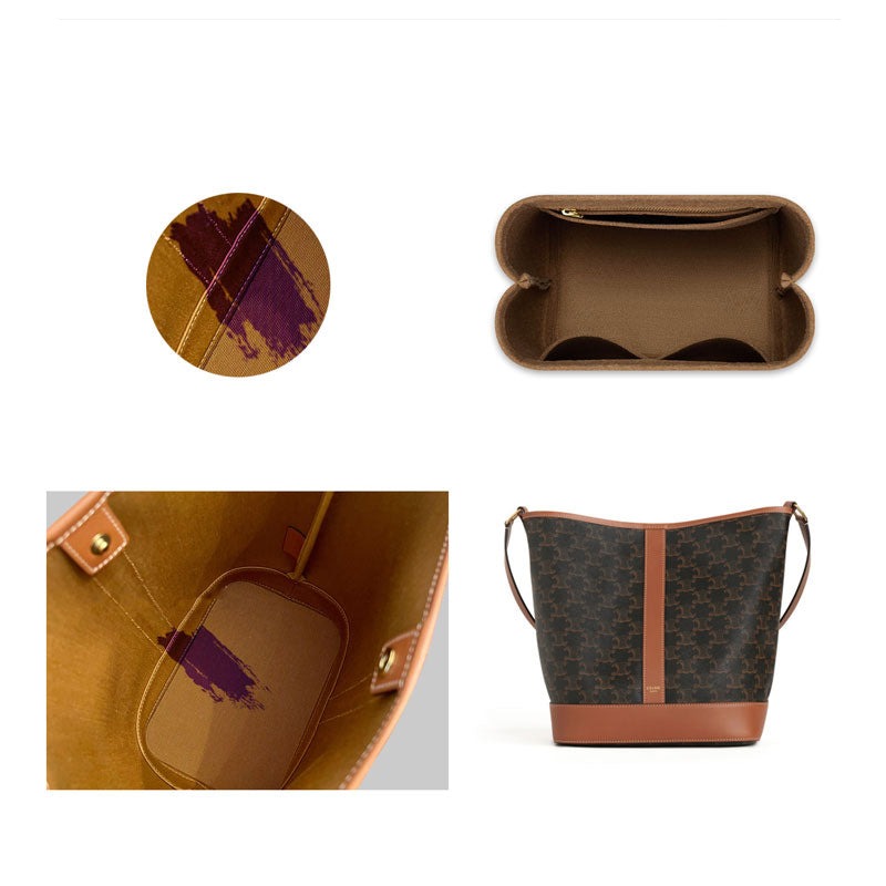 Premium Geldbörsen-Organizer für Celine Bucket Small / Medium – Hellbraun oder Individualfarbe product image 3
