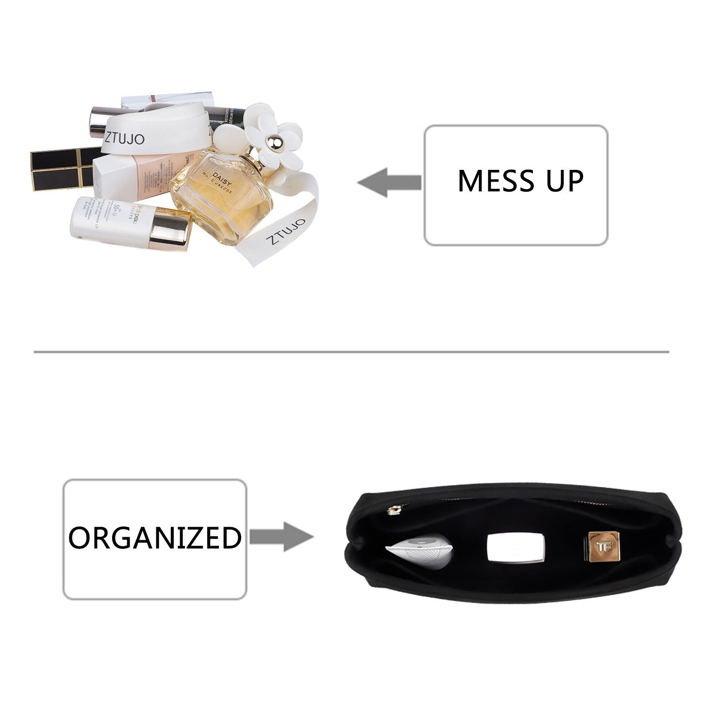 Premium Geldbörsen-Organizer für YSL Puffer Toy / Small / Medium – 5-Fächer Filzeinlage product image 3