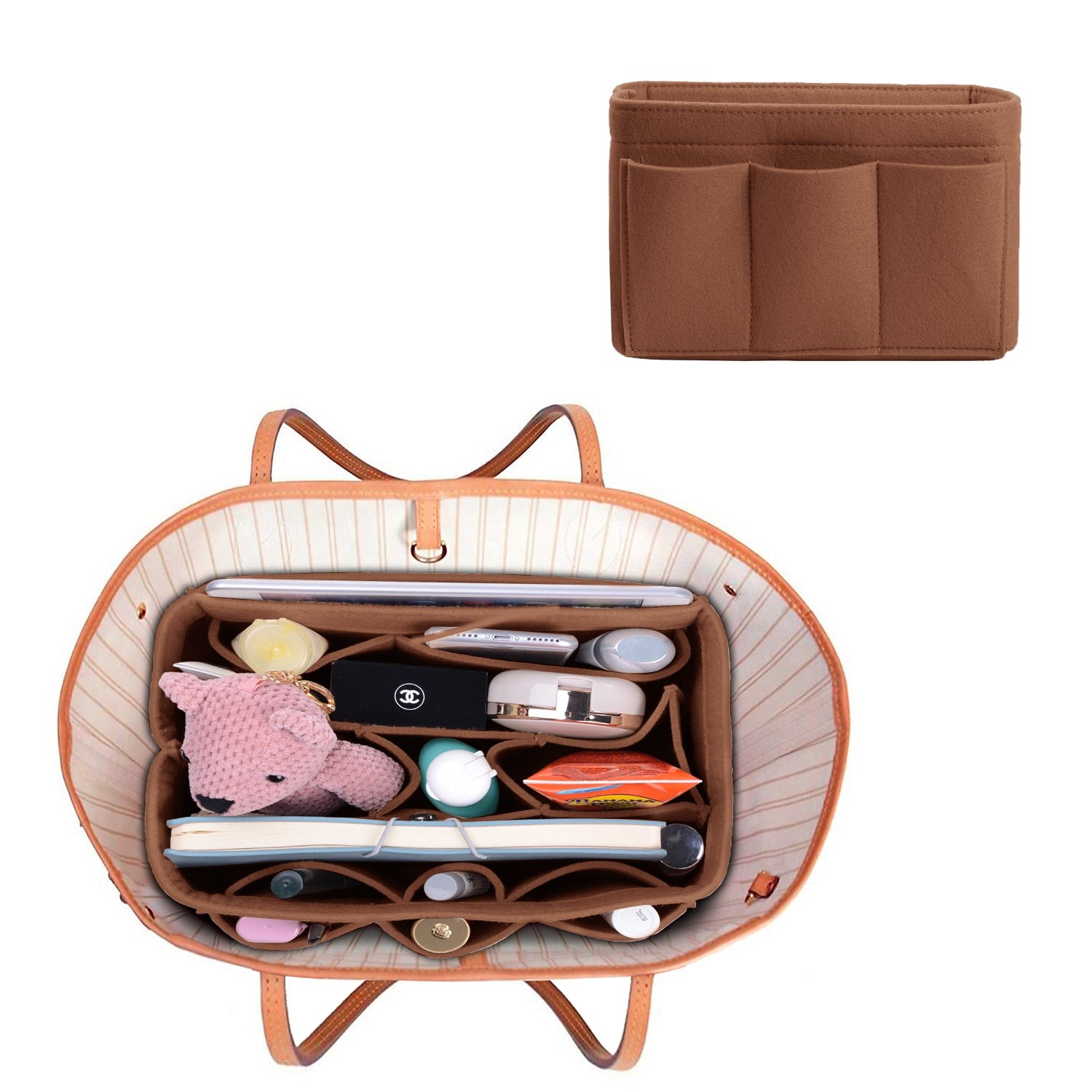 INNERBAG Taschenorganizer mit genähtem Boden für LV Speedy 35 und Neverfull MM – Groß product image 19