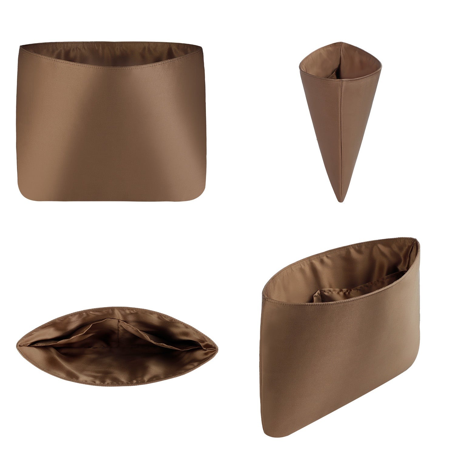 Taschenorganizer für Miu Miu Ivy Mini / Medium – Neues Seiden- und Satinmaterial, 2 Fächer, Goldbraun / Individuelle Farbe product image 4