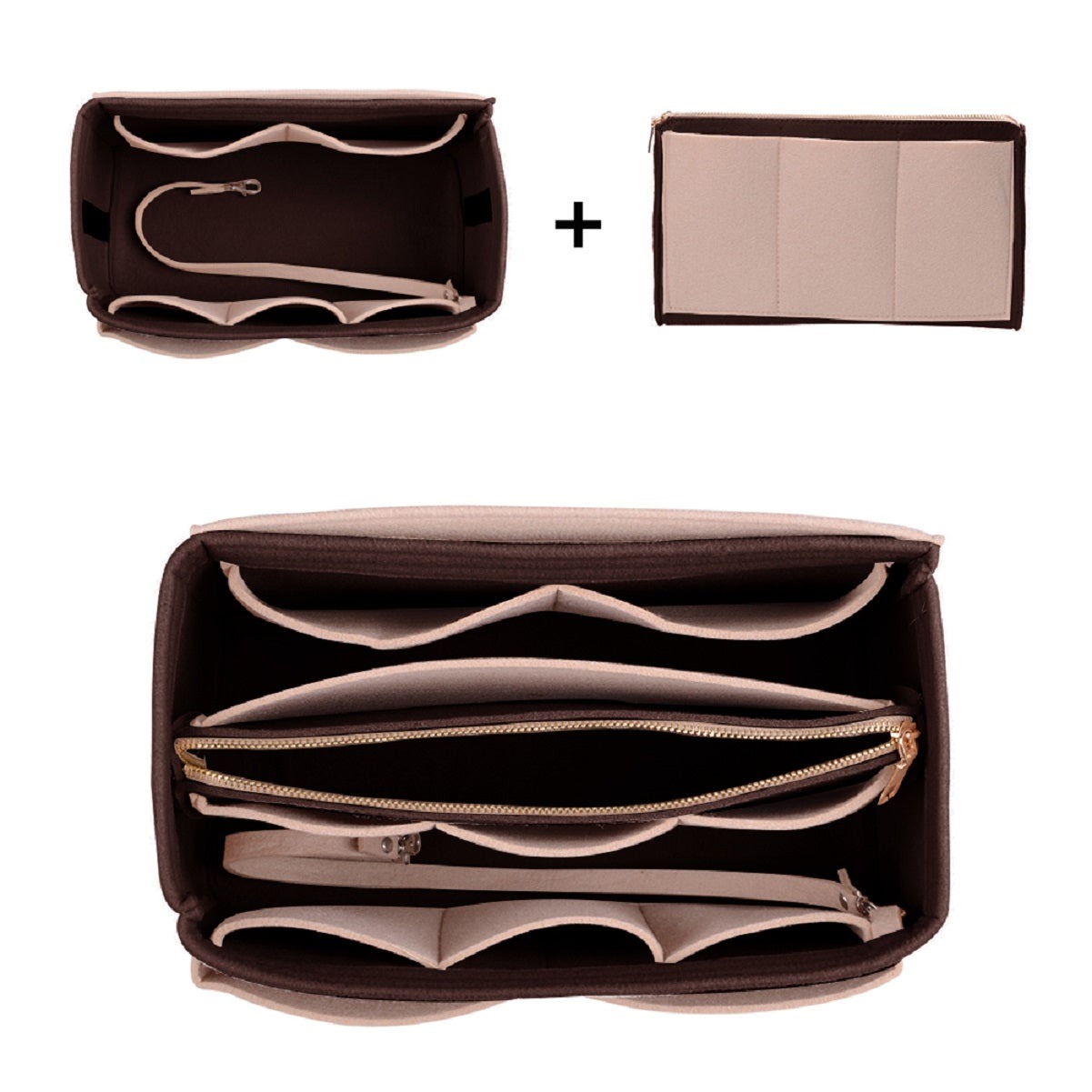 Taschenorganizer für LV Speedy Neverfull Tote – 6 Größen, Filz-Tascheneinsatz mit Reißverschluss product image 48