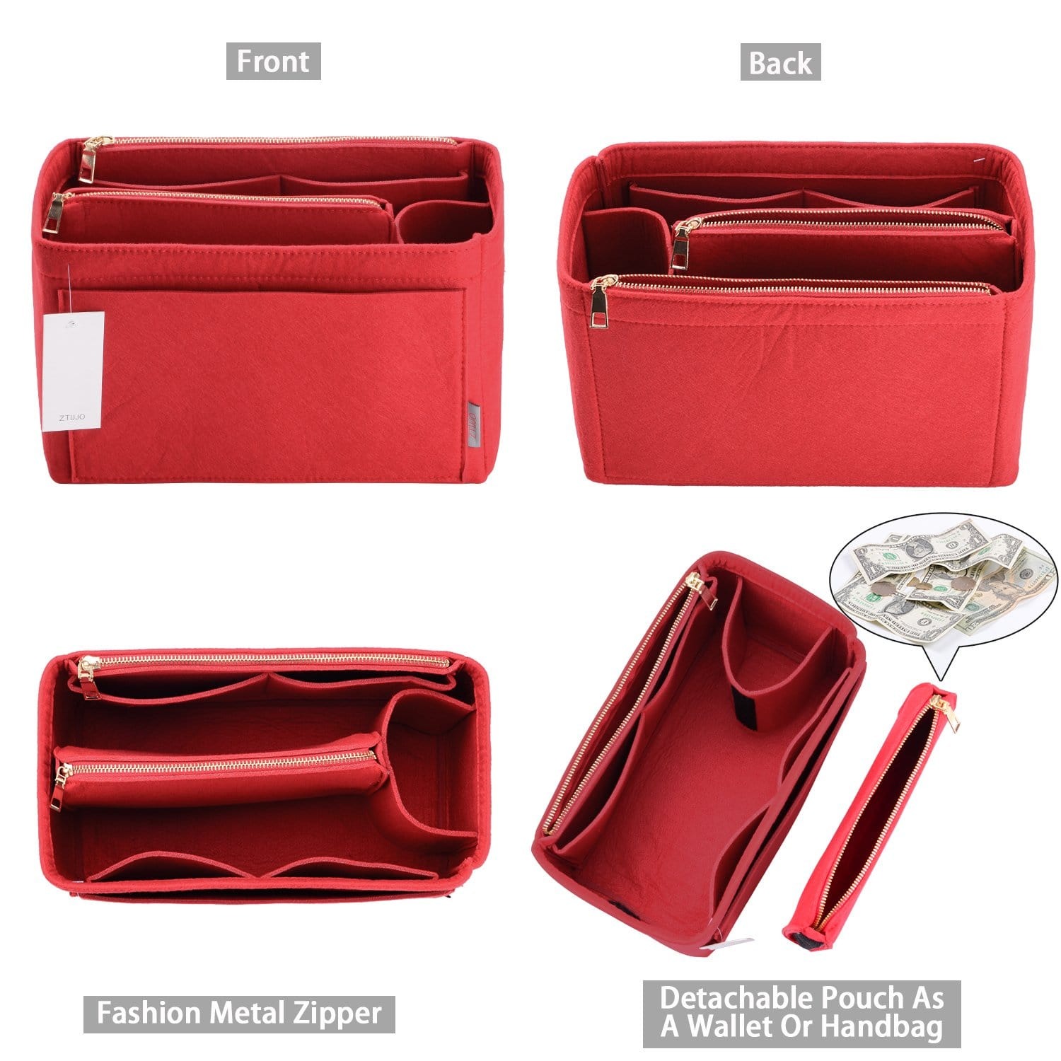 Organizer-Einlage für LV Speedy, Neverfull, Graceful, Tote – Filz-Taschenformer product image 17