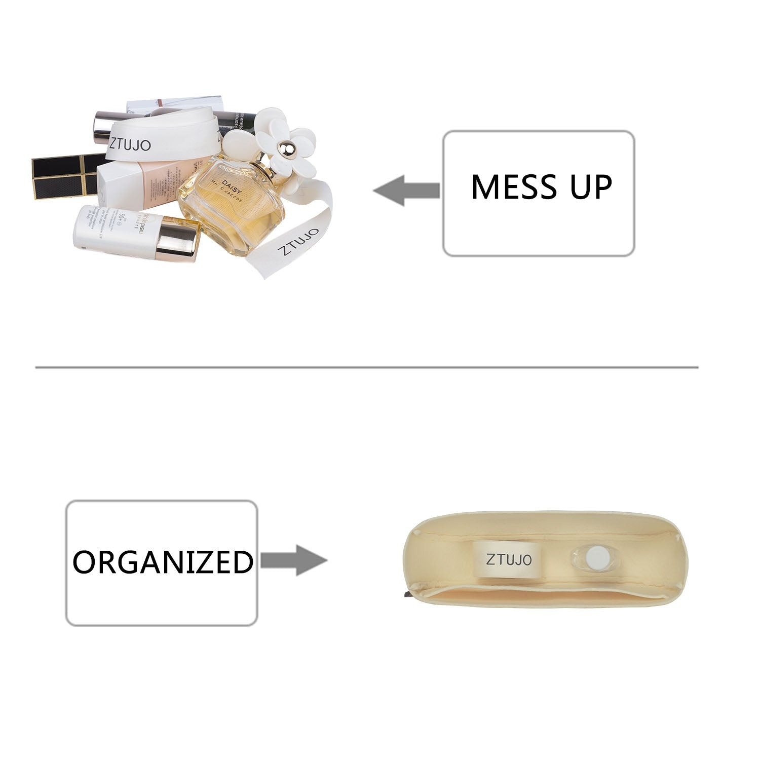 Premium Geldbörsen-Organizer für Dior Bobby East-West – 2 Fächer, weicher Filz product image 3