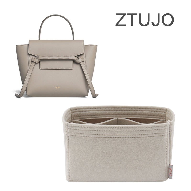 Einsatz für Celine Belt Bag Nano / Micro / Mini – Premium-Filzeinlage, 6 Taschen, YKK-Reißverschluss